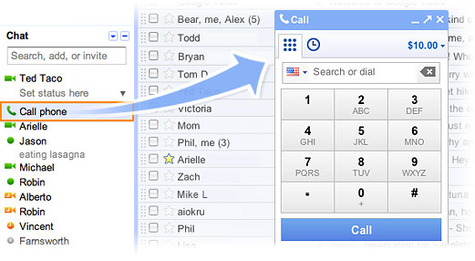 Google's New Gmail Call Phone - Make Calls From Gmail