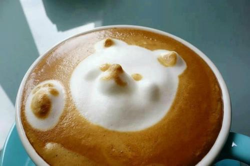 Foam Art Bear Coffee